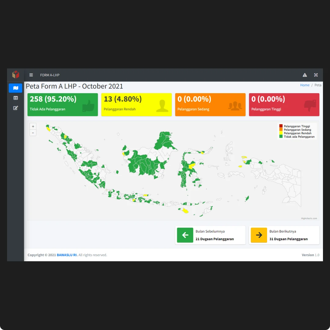 Peta Form A LHP Bawaslu